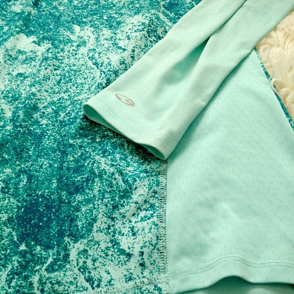 Champion Aqua Blue 1/4 Zip Pullover Run Small - Picture 5 of 7